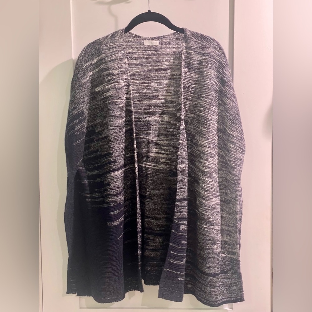 Pure J. Jill - One Size Short Sleeve Cardigan Blue Navy Ombre